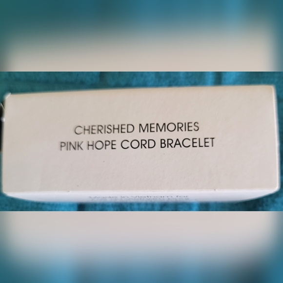 Avon Pink Hope Cord Bracelet & Charms - Picture 2 of 7
